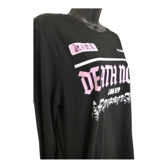 Death Note Misa Amane pink graphic print black long‎ sleeve tshirt size XL new - Picture 13 of 17